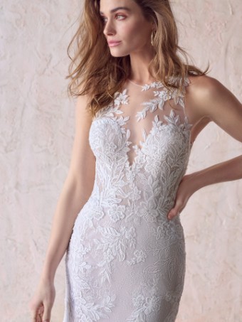 Maggie Sottero  Style KERN (22MT970A01 - Chantilly lace 1 ) #0 default Ivory (gown with Natural Illusion) thumbnail