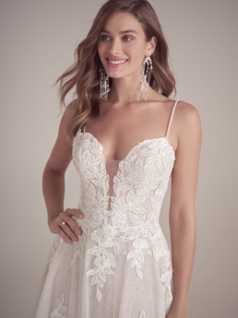 Maggie Sottero  Style BRITNEY (22MC932A01 - Plunge Neckline, Glitter Tulle 3) #1 default Ivory thumbnail