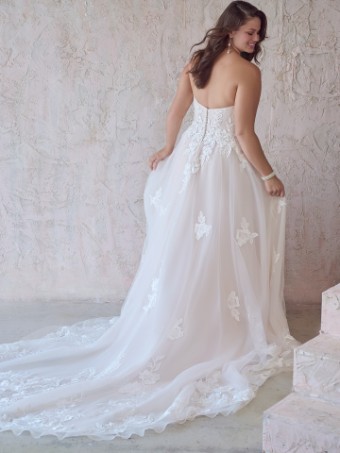 Maggie Sottero  Style BRITNEY (22MC932A01 - Plunge Neckline, Glitter Tulle 3) #3 Ivory thumbnail