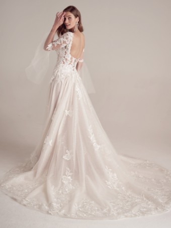 Maggie Sottero  Style BRITNEY (22MC932A01 - Plunge Neckline, Glitter Tulle 3) #5 Ivory thumbnail