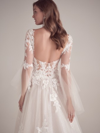 Maggie Sottero  Style BRITNEY (22MC932A01 - Plunge Neckline, Glitter Tulle 3) #6 Ivory thumbnail