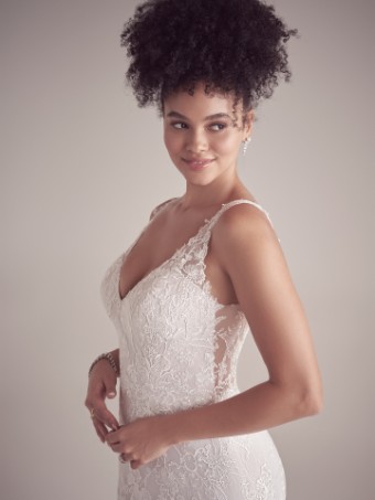 Maggie Sottero  Style DOREEN (22MK931A01 - Chantilly lace) #4 Ivory/Blush thumbnail
