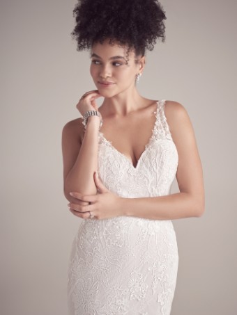 Maggie Sottero  Style DOREEN (22MK931A01 - Chantilly lace) #5 Ivory/Blush thumbnail