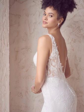 Maggie Sottero  Style DOREEN (22MK931A01 - Chantilly lace) #6 Ivory/Blush thumbnail