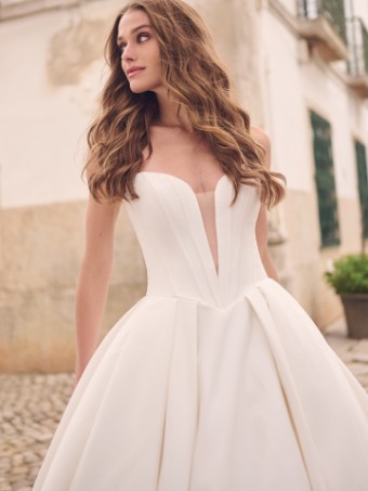 Maggie Sottero  Style DERRICK (23MS723A01) #1 Ivory (gown with Natural Illusion) thumbnail