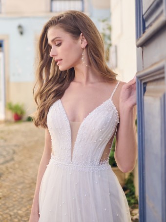 Maggie Sottero  Style BETSY (23MB694A01 - patterned glitter tulle) #1 Ivory (gown with Natural Illusion) thumbnail
