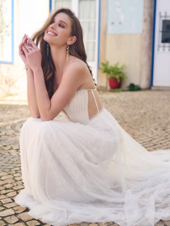 Maggie Sottero  Style BETSY (23MB694A01 - patterned glitter tulle) #3 Ivory (gown with Natural Illusion) thumbnail