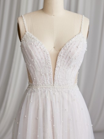 Maggie Sottero  Style BETSY (23MB694A01 - patterned glitter tulle) #5 Ivory (gown with Natural Illusion) thumbnail