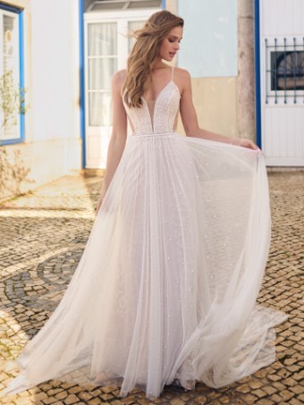 Maggie Sottero  Style BETSY (23MB694A01 - patterned glitter tulle) #0 default Ivory (gown with Natural Illusion) thumbnail