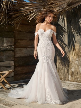 Rebecca Ingram Style ANITA (23RC690A01) Curvy #0 default Ivory over Misty Mauve (gown with Natural Illusion) thumbnail