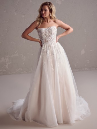 Rebecca Ingram Style VENTURA (24RS179A01 - Unlined Bodice, glitter tulle) #0 default Ivory/Silver Accent thumbnail