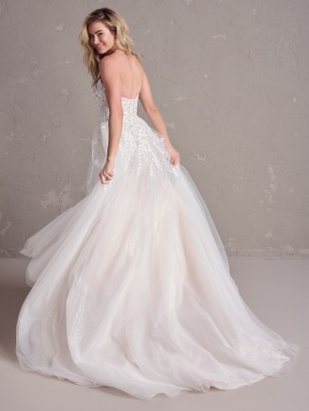 Rebecca Ingram Style VENTURA (24RS179A01 - Unlined Bodice, glitter tulle) #1 Ivory/Silver Accent thumbnail