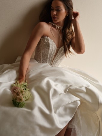 Maggie Sottero  Style TINA (25MS261B01 - No Plunge #4 default Ivory (gown with Natural Illusion) thumbnail