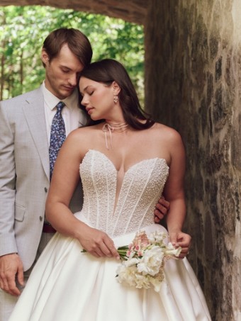 Maggie Sottero  Style TINA (25MS261B01 - No Plunge #0 default Ivory (gown with Natural Illusion) thumbnail