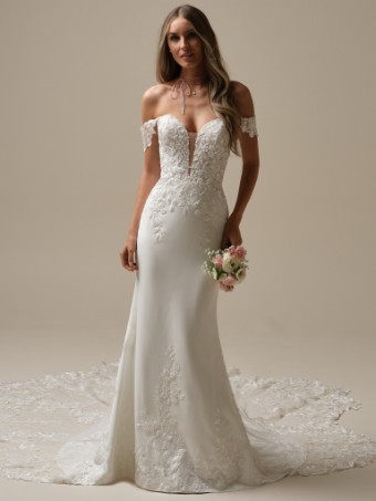 Maggie Sottero  Style YARA (25MK263A01 - Unlined bodice, Plunge) #4 default Ivory (gown with Natural Illusion) thumbnail