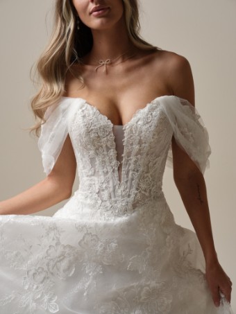 Maggie Sottero  Style SKYLAR (25MS283A01 - Unlined bodice; Plunge, Glitter tulle) #4 default Ivory thumbnail