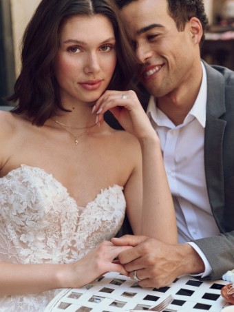 Rebecca Ingram Style JALISSA (25RC318A01 - Unlined bodice, Floral Overlace) #1 Ivory thumbnail