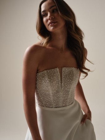 Rebecca Ingram Style HEYDA LANE (25RS341C01 - Unlined bodice) #1 Ivory thumbnail