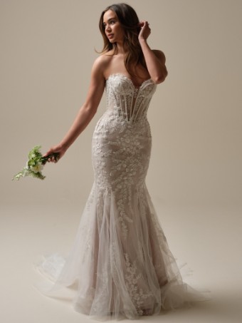 Maggie Sottero  Style BENJIE (25MB271A01 - Unlined bodice, Chantilly lace) #0 default Ivory thumbnail