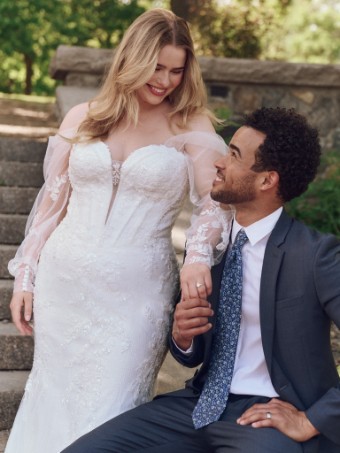 Maggie Sottero  Style BENJIE (25MB271B01 - Lined bodice, Chantilly lace) #0 default Ivory thumbnail