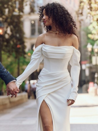 Rebecca Ingram Style KAILANI (25RB343A11 - No Slit) #2 Ivory (gown with Natural Illusion) thumbnail