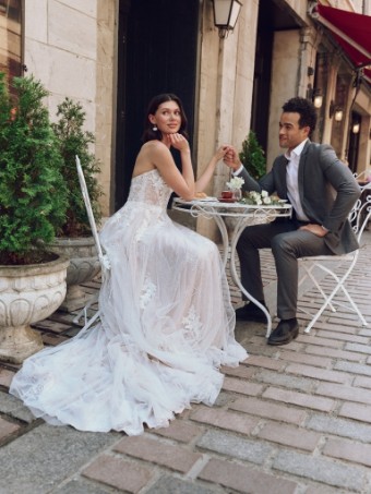 Rebecca Ingram Style JALISSA (25RC318A01 - Unlined bodice, Floral Overlace) #4 default Ivory thumbnail