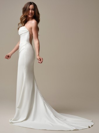 Rebecca Ingram Style KAILANI (25RB343A01 - Slit) - unlined back #1 Ivory (gown with Natural Illusion) thumbnail