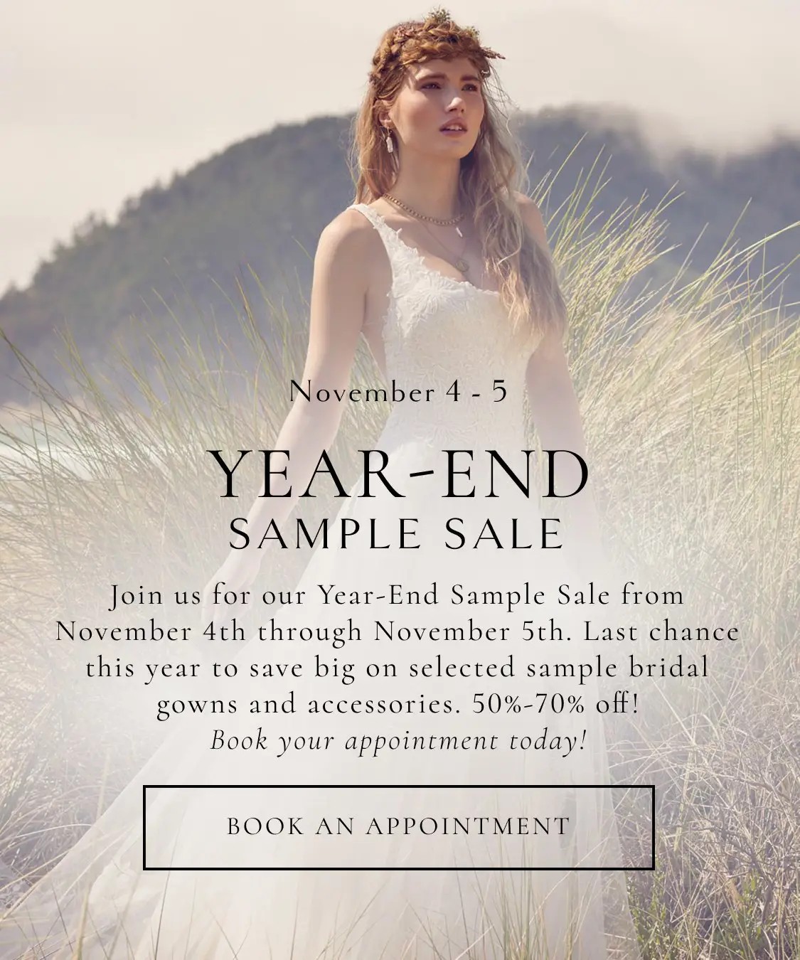 Year-End Sample Sale banner mobile