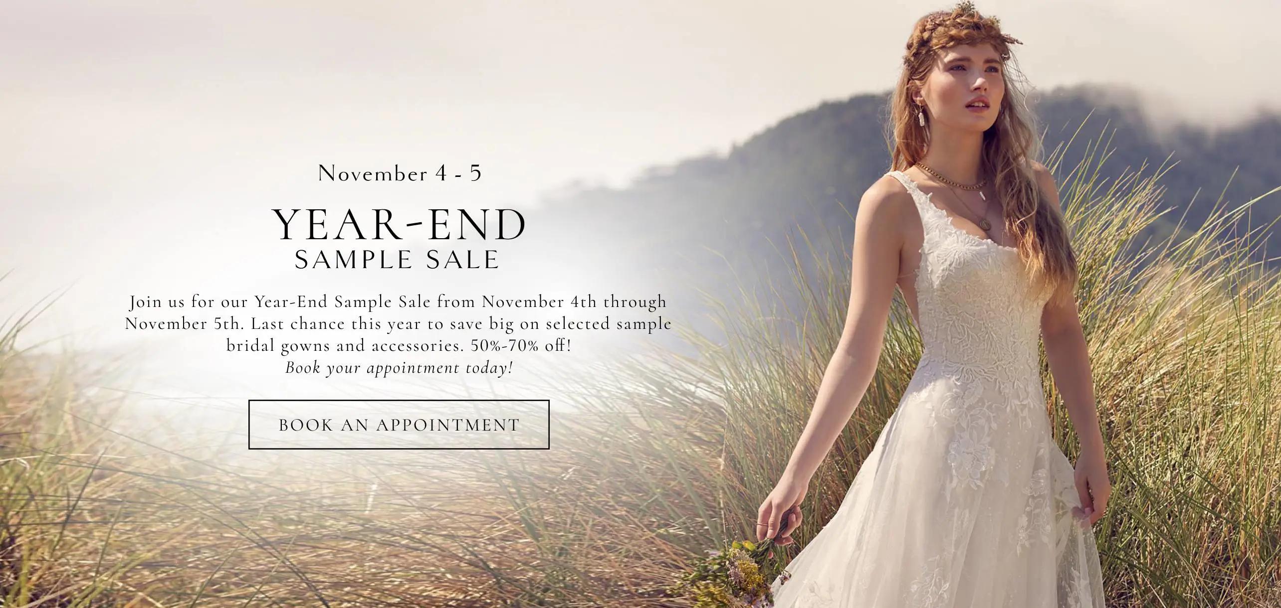 Year-End Sample Sale banner